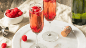 non-alcoholic kir royal berry spritz mocktail