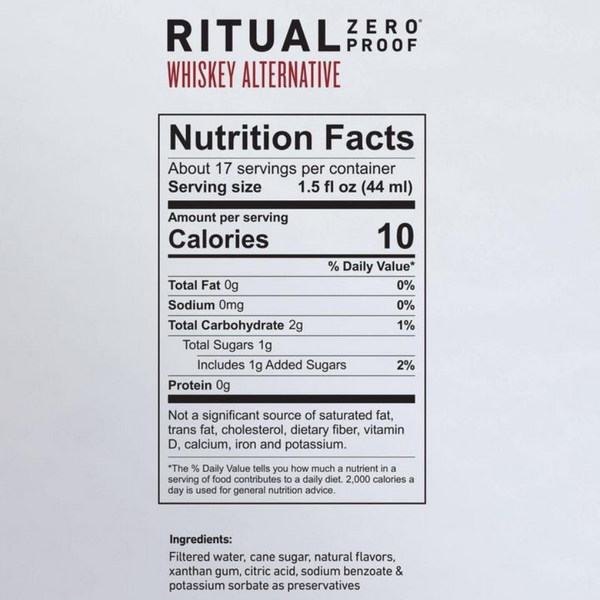 Ritual Zero Proof Whiskey Alternative - The Dry Goods Beverage Co.