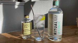Non-alcoholic gin and tonic