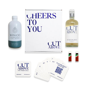 Non-Alcoholic Margarita Mocktail Kit with Cut Above Spirits Agave Blanco and With Co Margarita Mix