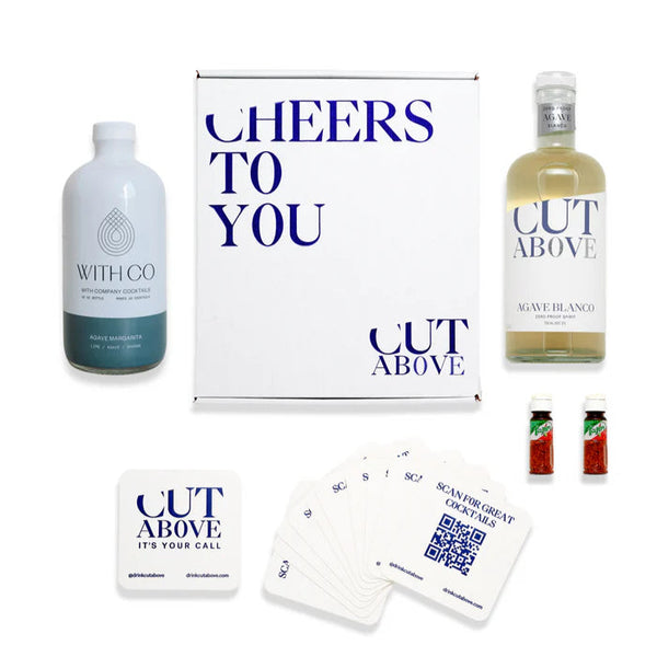 Non-Alcoholic Margarita Mocktail Kit with Cut Above Spirits Agave Blanco and With Co Margarita Mix
