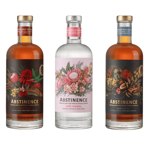 Abstinence Spirits alcohol-free gin, rum and whiskey