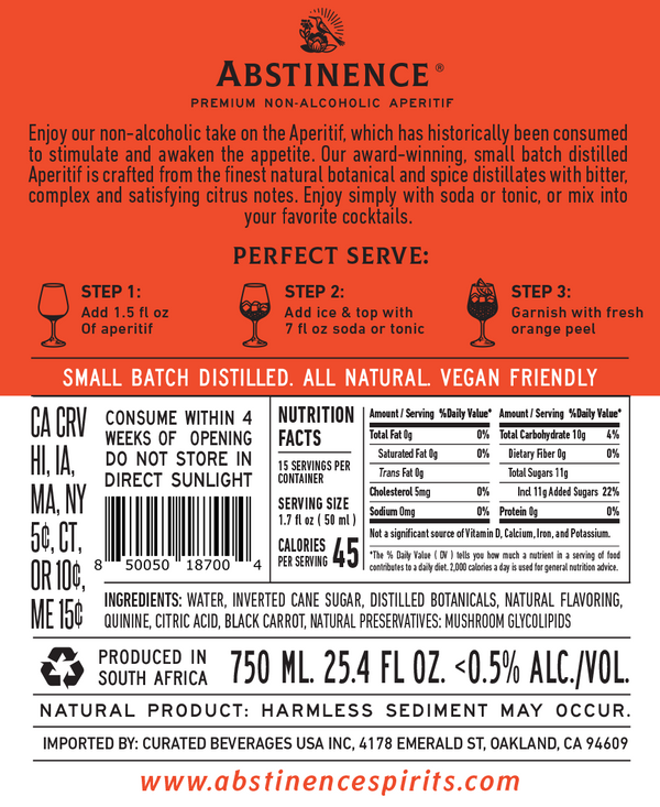 Abstinence Blood Orange Aperitif