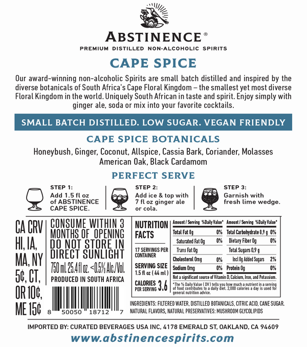 Abstinence Cape Spice