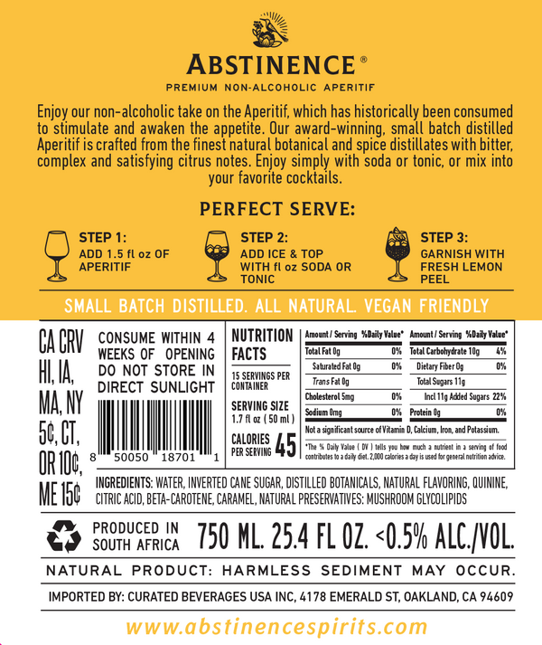 Abstinence Lemon Aperitif