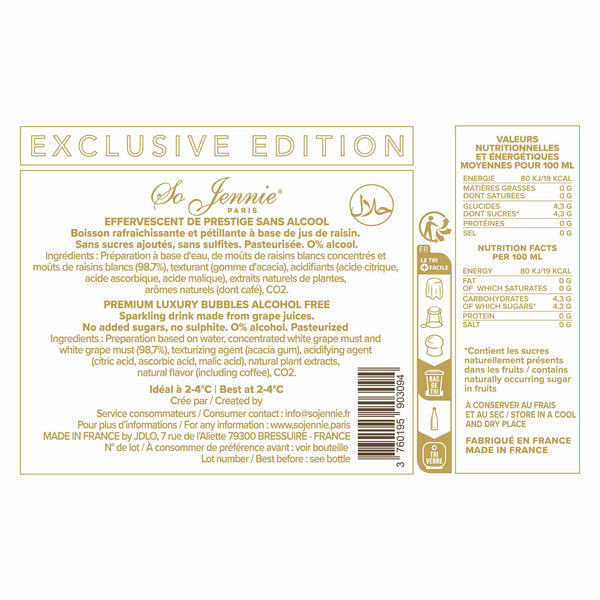 So Jennie Blanc Dry back label