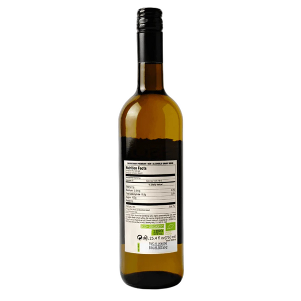 Lussory Organic Chardonnay non-alcoholic wine alternative back label