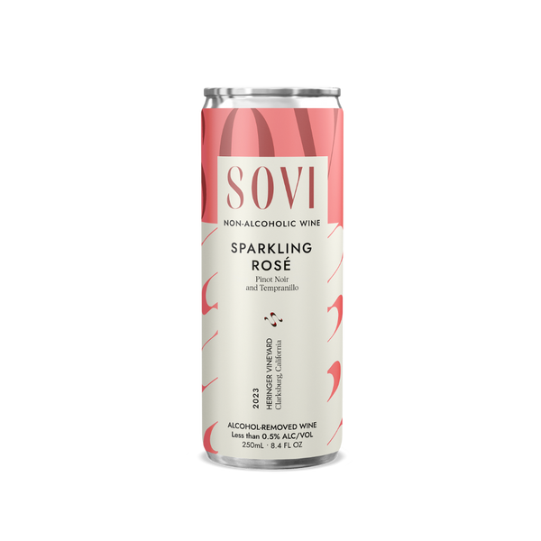 Sovi alcohol-free sparkling rose wine can