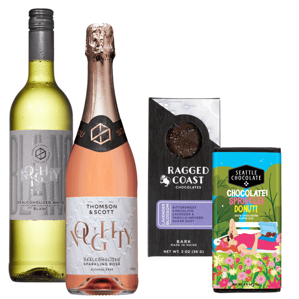 mother's day chocolate and alcohol-free wine gift set