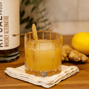 spicy alcohol-free ginger whiskey sour